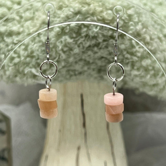 Sunstone Crystal Dangly Earrings