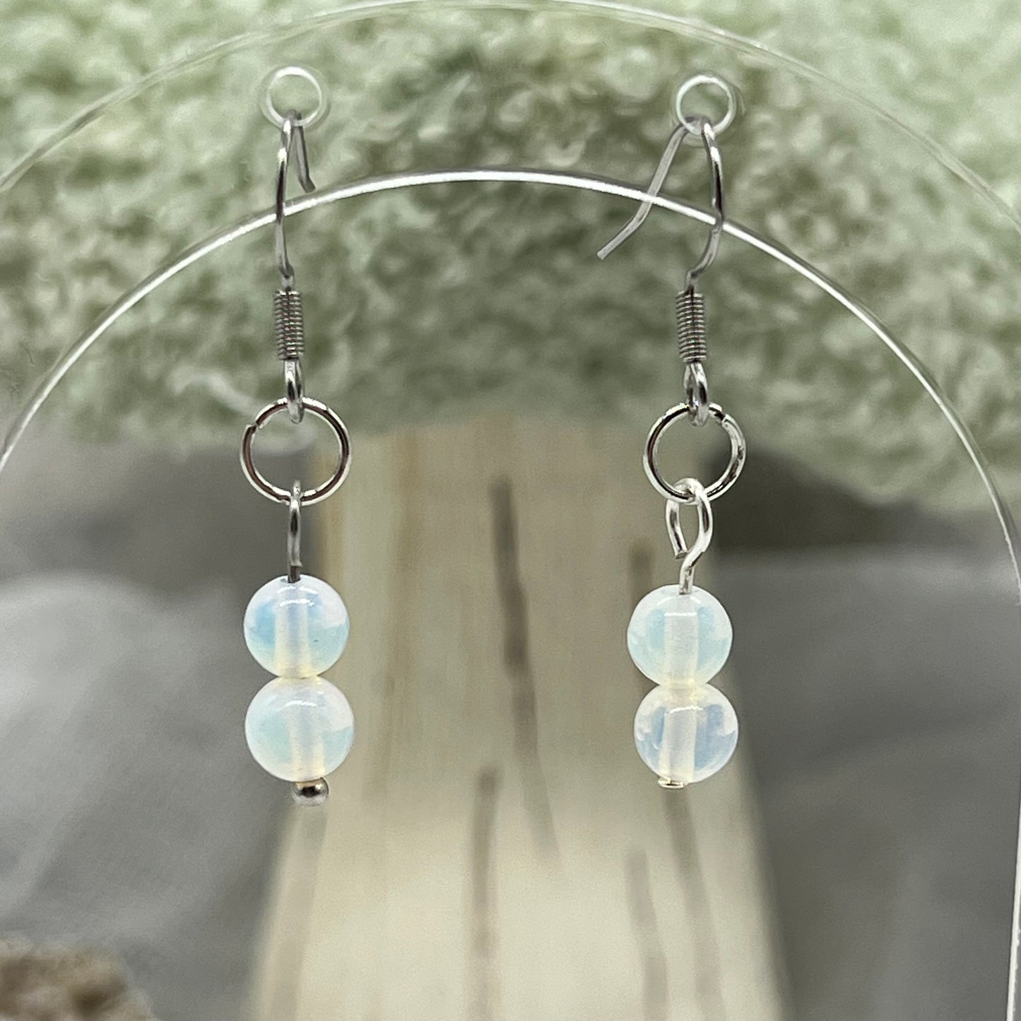 Opalite Crystal Dangly Earrings