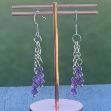 Amethyst Dangly Earrings