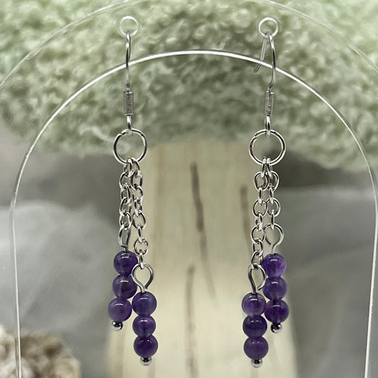 Amethyst Dangly Earrings