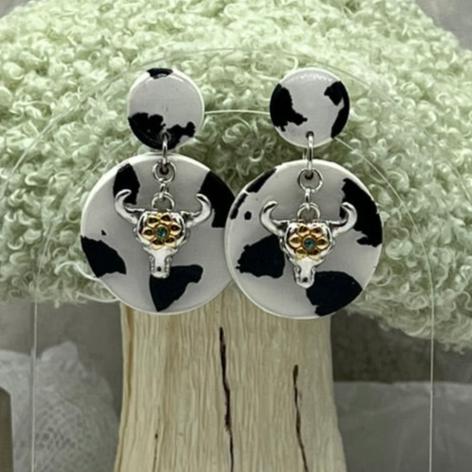 Cow Skull Earrings