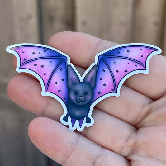 Pretty Bat Water Resistant Vinyl Sticker/ Bat Sticker/ Spooky Bat Sticker